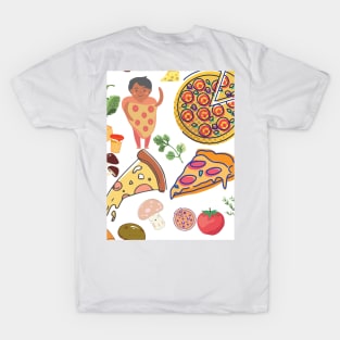 Pizza Pattern T-Shirt